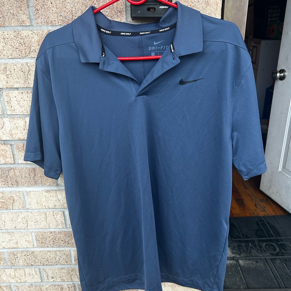 Nike Golf Shirt Dri-fit/Dark Blue Color /size L